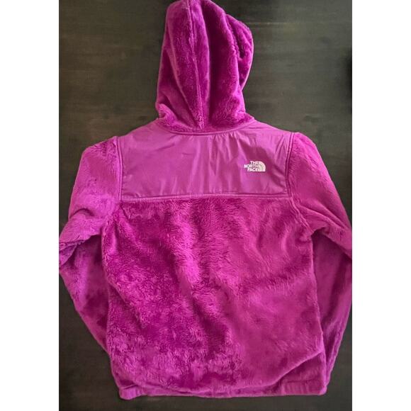 The North Face Oso Full Zip Hooded Jacket Fleece Kids 18 XL Girls Pink Fur Soft - Picture 3 of 8
